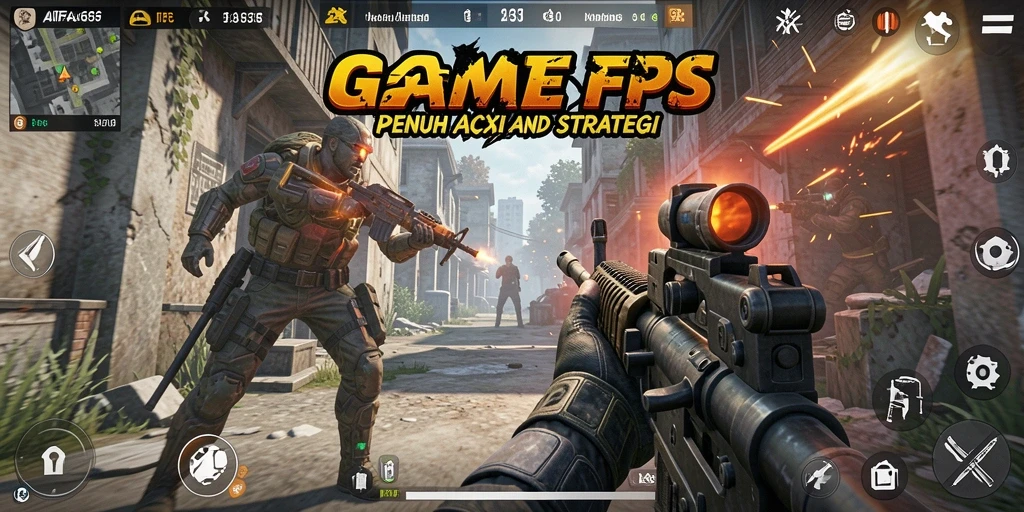 Tampilan aksi mendebarkan dalam gameplay AIFA66 yang intens.