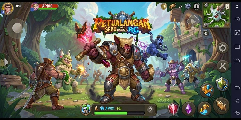 Screenshot game API88 menampilkan aksi pertempuran RPG yang mendebarkan.