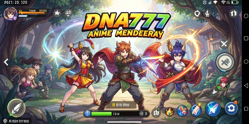 Screenshot gameplay DNA777 menampilkan aksi seru dan karakter-karakter menawan.