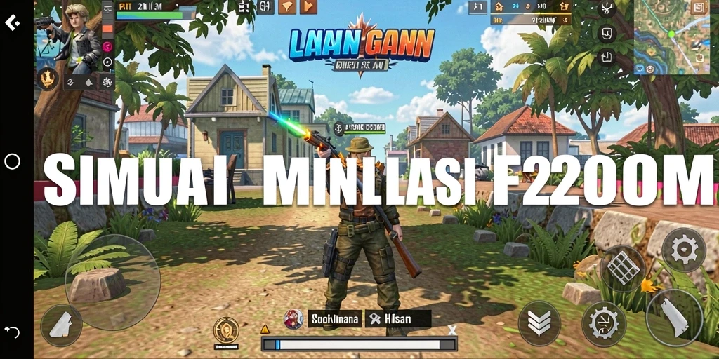 Screenshot utama menampilkan gameplay F200M yang realistis dan menarik.