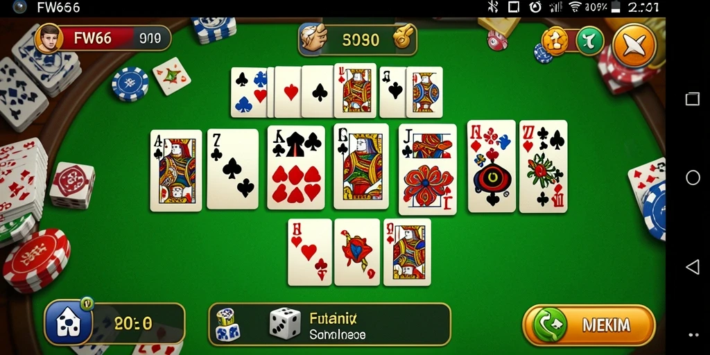 Screenshot gameplay FW66 menampilkan momen seru permainan Domino.