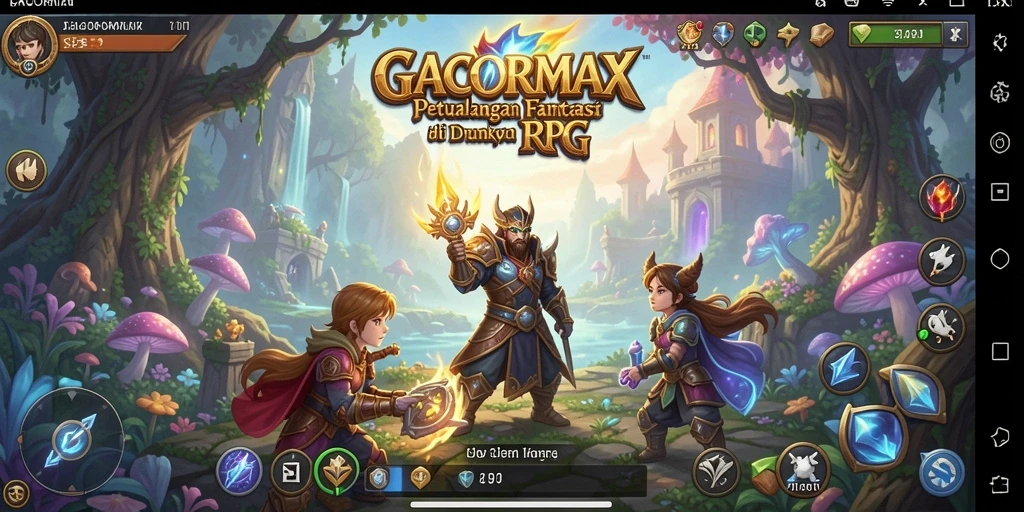 Screenshot GACORMAX menampilkan aksi pertarungan RPG yang mendebarkan.