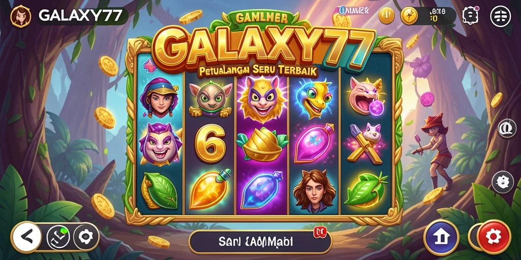 Tampilan gameplay seru GALAXY77 di dalam slot yang penuh warna.