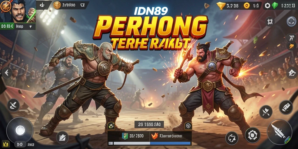 Screenshot IDN89 menampilkan aksi intens dalam game Battle Royale.