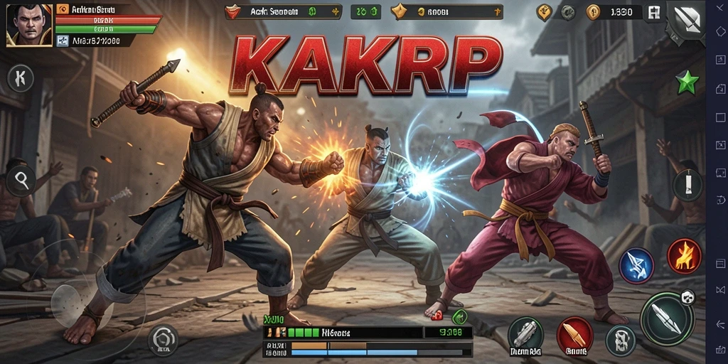 Tampilan gameplay menegangkan saat bertarung dalam KAKRP.