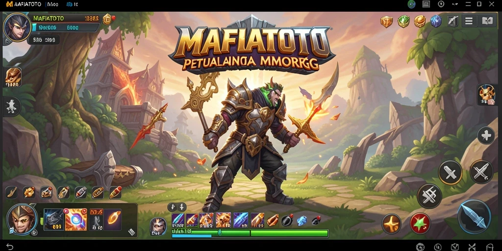 Tangkapan layar MAFIATOTO menampilkan aksi seru dalam gameplay MMORPG.