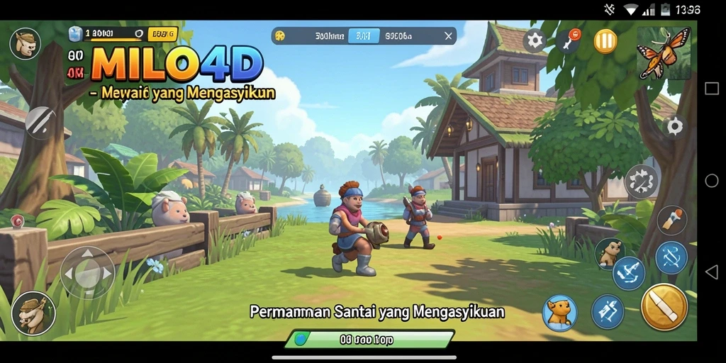 Tampilan gameplay <strong>MILO4D</strong> yang colorful dan menyenangkan.