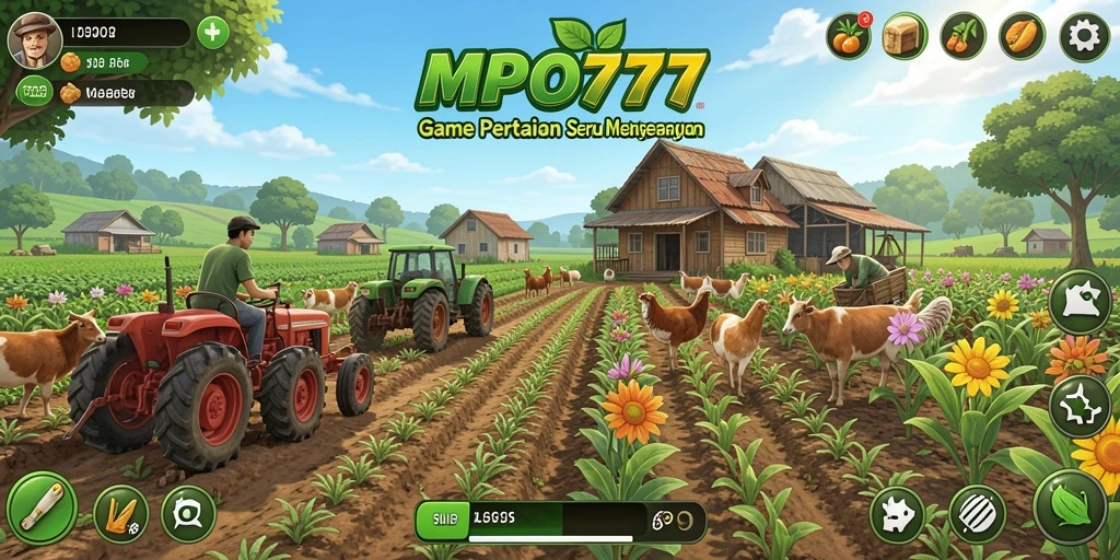 Tampilan gameplay MPO777 dengan grafis pertanian yang menawan.