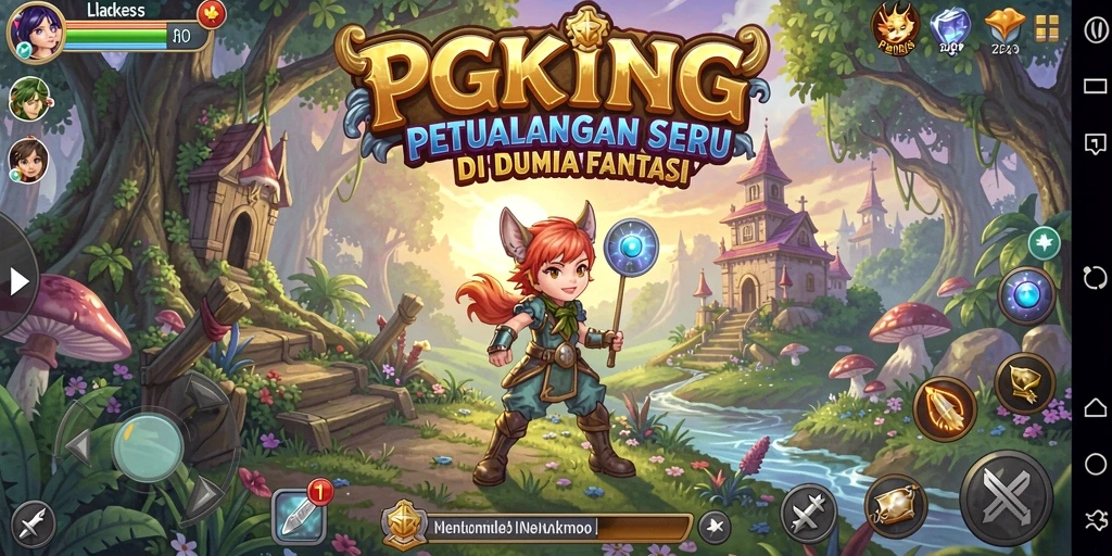 Screenshot gameplay PGKING yang menunjukkan aksi petualangan seru.