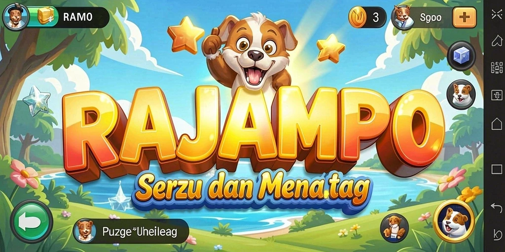 Tampilan screenshot RAJAMPO menampilkan gameplay Puzzle yang seru.