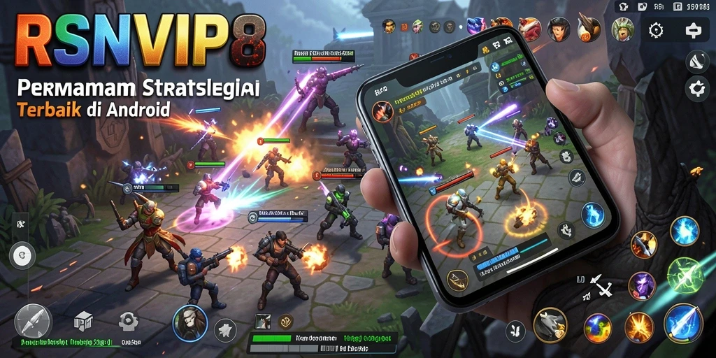 Screenshot RSNVIP8 menampilkan aksi dan strategi dalam gameplay SLG.