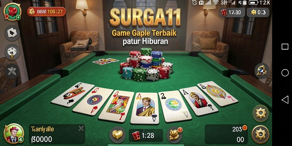Tampilan seru dari permainan Gaple SURGA11 yang penuh aksi.