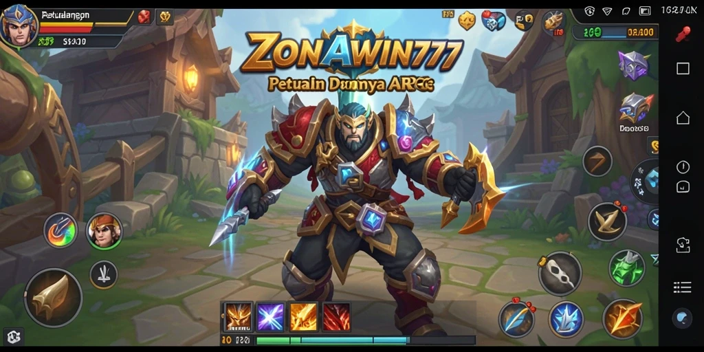 Gambaran gameplay seru dalam ZONAWIN777 ARPG.