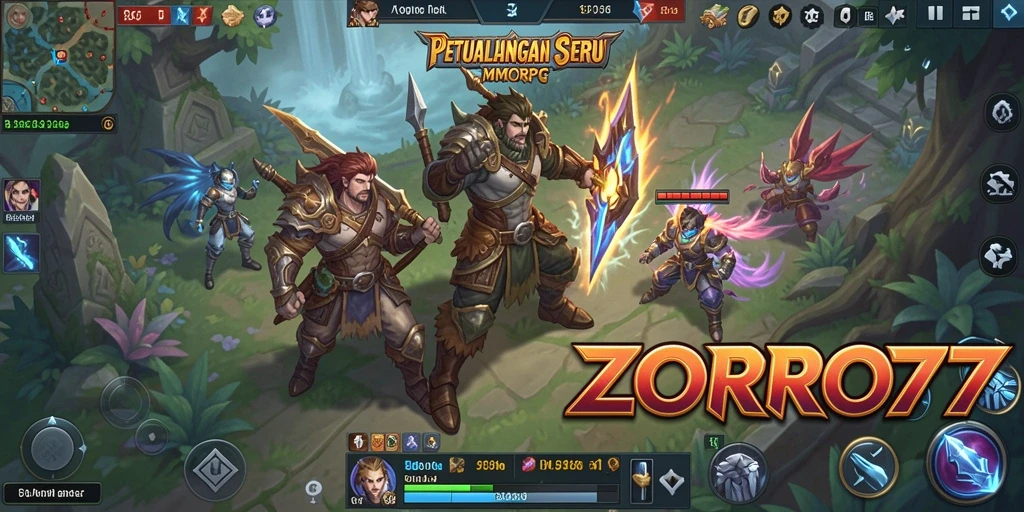 Tampilan gameplay ZORO77 yang menakjubkan dengan grafik memukau.